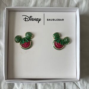 Disney Baublebar Mickey Mouse Watermelon Earrings‎